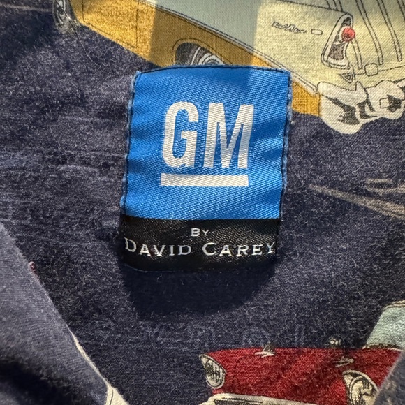 GM by David Carey Antique Cars Button Down Short Sleeve Shirt- size XL - Picture 5 of 7